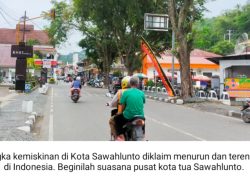 Wow, Angka Kemiskinan Kota Sawahlunto Terendah di Indonesia