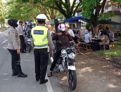 Polres Pessel Gelar Razia Kelengkapan Surat Kendaraan Serta Prokes