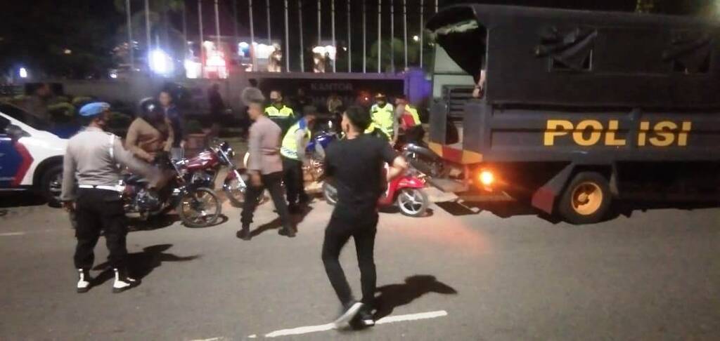 Diduga Balap Liar, Polres Dharmasraya Sita 35 Sepeda Motor