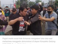 Ade Armando Babak Belur saat Demo, Polisi Klaim Akibat Aksi Massa