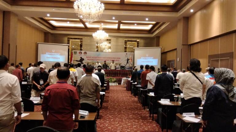 Rapat Koordinasi dan Konsultasi KONI Sumbar, Rabu (25/4) di Padang
