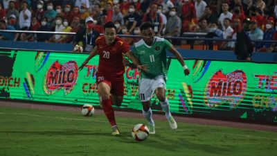 Cuplikan duel Timnas Indonesia konra Vietnam beberapa waktu lalu.