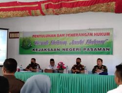Kajari Pasaman Berikan Penyuluhan dan Penerangan Hukum