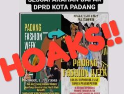 Ketua DPRD Padang Bantah Beri Izin Ajang Latah “Padang Fashion Week”