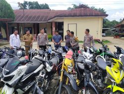 Kerap Resahkan Masyarakat, Puluhan Sepeda Motor Diamankan Polsek Sungai Rumbai 