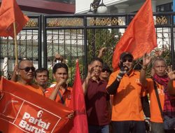 Dirintelkam Kombespol Sunarya Kawal Aksi Damai Buruh di Sumbar