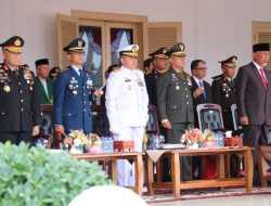 Danlanud SUT Hadiri Upacara Peringatan HUT Bhayangkara di Istana Gubernuran Sumbar
