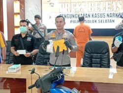 Simpan Paket Sabu 107.7 Gram, Warga KPGD Ditangkap Satnarkoba Polres Solok Selatan