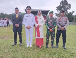 Camat Pauh Duo Aig Wadenko. S.STP Pimpin Ucapara HUT-RI di Kecamatan Pauh Duo