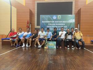 PLN UID Sumbar Semarakkan Turnamen Bulutangkis Dalam Rangka Dies Natalis ke-68 Universitas Andalas.
