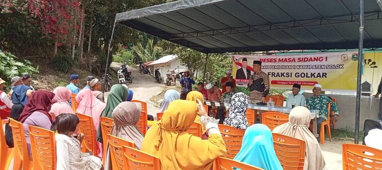 Reses Anggota DPRD Kabupaten Solok Trio Karno Vivo.