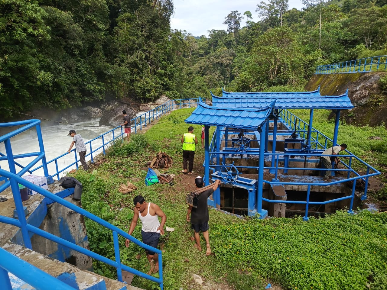 Kondisi salah satu IPA milik Perumda AM Padang yang mengalami kendala produksi pasca hujan deras, kemarin.