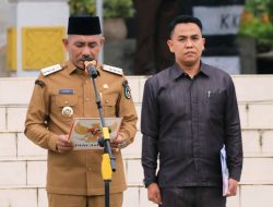 Perdana Masuk Kantor, Safni Sikumbang Pimpin Apel Gabungan ASN