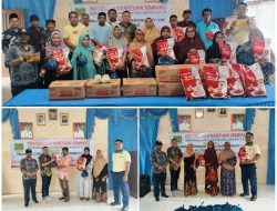 Jelang Lebaran, PT Agrowiratama Bagikan 550 Paket Sembako