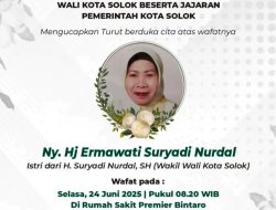 Kabar Duka dari Kota Solok, Istri Wakil Walikota Solok Meninggal Dunia
