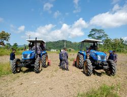 Dukung Program Ketahanan Pangan, Prajurit Lanal Lampung Latihan Pengawak Traktor