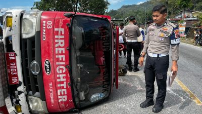 Lagi, Mobil Damkar Kabupaten Solok Kecelakaan. Empat Petugas Damkar Luka-luka