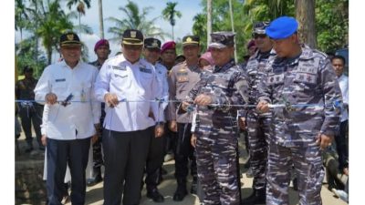 Revitalisasi Irigasi Rampung, Lantamal II Gelar Bakti Sosial di Solok Selatan