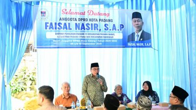 Anggota DPRD Faisal Nasir, Gelar Reses di SMPN Muhammadiyah 6 Padang