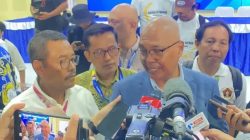 Ketua PWI Pusat Akhmad Munir ketika memberikan keterangan kepada wartawan.