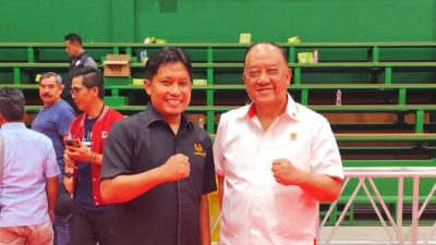 Ketua KONI Sumbar Hamdanus Bertemu Ketua Umum KONI Pusat Marciano Norman di Sela Persiapan PON Bela Diri 2025