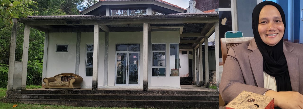 Kondisi Musala DPRD Kabupaten Limapuluh Kota dan Anggota DPRD Limapuluh Kota Siska yang menggalang dana perbaikan pakai uang pribadi.