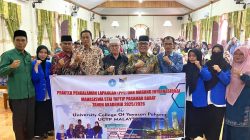 Bupati Pasaman Barat Yulianto saat melepas Mahasiswa STAI YAPTIP Pasaman Barat yang melaksanakan Magang ke UCYP Malaysia