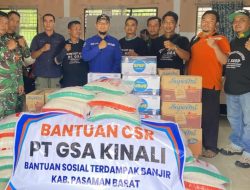 PT. GSA Bantu Korban Banjir di Nagari Aia Gadang Barat