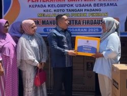 Manufer Putra Salurkan Bantuan UMKM untuk 400 Warga Koto Tangah