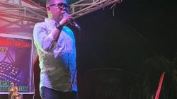 Tokoh Perantau Nagari Galugua Imhar Dt. Bijo saat penutupan Turnamen Wali Nagari Galugua Cup 20205