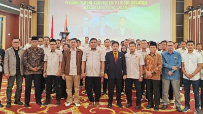 Hendrajoni Serukan Lompatan Prestasi, Hamdanus Tekan Profesionalisme: KONI Pessel Resmi Dilantik