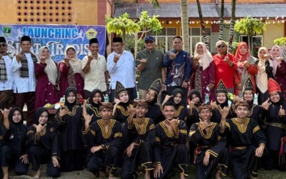 Kegiatan launching ekstrakurikuler Silat Tradisi di SMAN 1 Pasaman, Sabtu (24/01/2026).