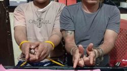 Tersangka penyalahgunaan Narkotika saat diamankan Tim Phantom Polres Payakumbuh, Jum’at (02/01/2025).