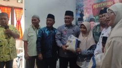 Penyerahan beras yatim dari Yayasan Mycare dan di Sekretariat Yayasan Berkah Amal Salih (yBAS), Jumat (13/02/2026).
