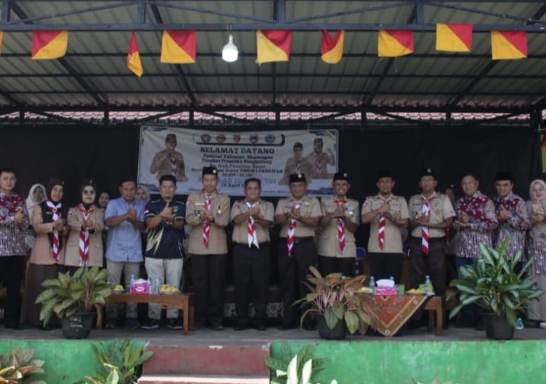 Pembukaan Lomba Pramuka Tingkat Penggalang SMP/MtS yang dilaksanakan SMKN 1 Pasaman, Sabtu (18/04/2026).