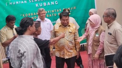 Ketua Fraksi PKS DPRD Kota Padang, Rafdi, ST Peresmian Hunian Sementara Sehat dan Layak (Hunsela) Kubang.