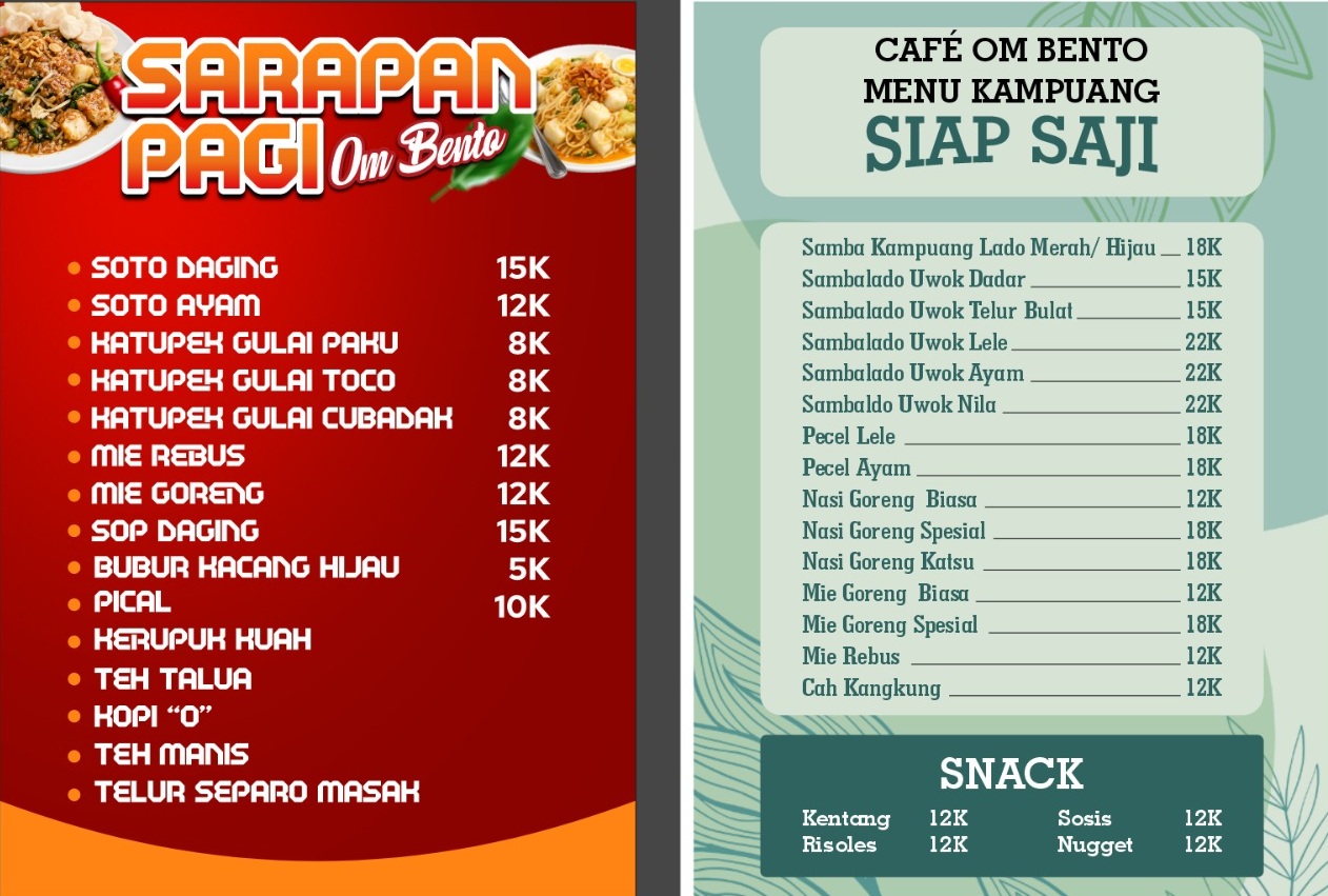 Menu baru yang tersedia di Kopi Om Ben_to