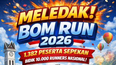 Meledak! BOM Run 2026 Diserbu, 1.382 Peserta Daftar Sepekan, Bidik 10.000 Runners Nasional