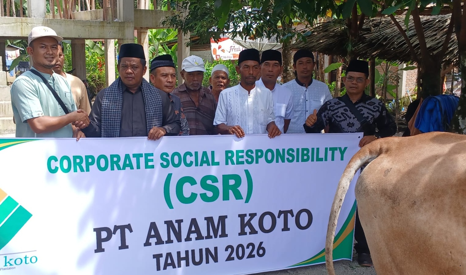 Penyaluran sapi kurban PT. Anam Koto kepada masyarakat pada Hari Raya Iduladha 1447 Hijriah, Rabu (27/05/2026).
