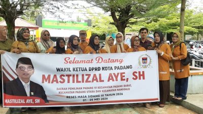 Wakil Ketua DPRD Kota Padang, Mastilizal Aye saat pertemuan dengan almamaternya di SMAN 5 Padang, Minggu (03/05/2026).