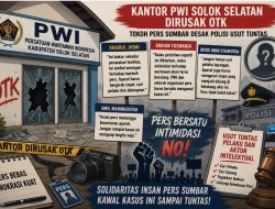 Kantor PWI Solok Selatan Dirusak OTK, Tokoh Pers Sumbar Desak Polisi Usut Tuntas