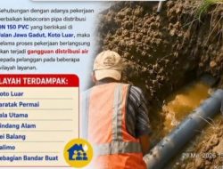 Perumda AM Padang Lakukan Perbaikan Pipa Distribusi