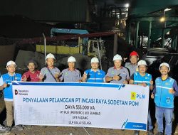 Dorong Sektor Industri Makin Produktif, PLN Sukses Nyalakan Daya 555.000 VA PT Incasi Raya Sodetan POM
