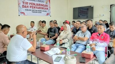 Pertemuan pengurus cabang olahraga dengan KONI Agam dan Panitia Musorkab di aula KONI Agam, Rabu (15/07/2026).
