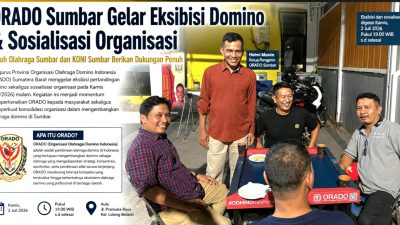 ORADO Sumbar Gelar Eksibisi Domino, KONI Sumbar Berikan Dukungan Penuh