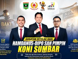 Gugatan Ditolak BAKI, Hamdanus-Dipo Fokus Majukan Prestasi Olahraga Sumbar