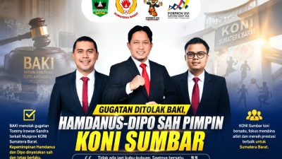 Gugatan Ditolak BAKI, Hamdanus-Dipo Fokus Majukan Prestasi Olahraga Sumbar