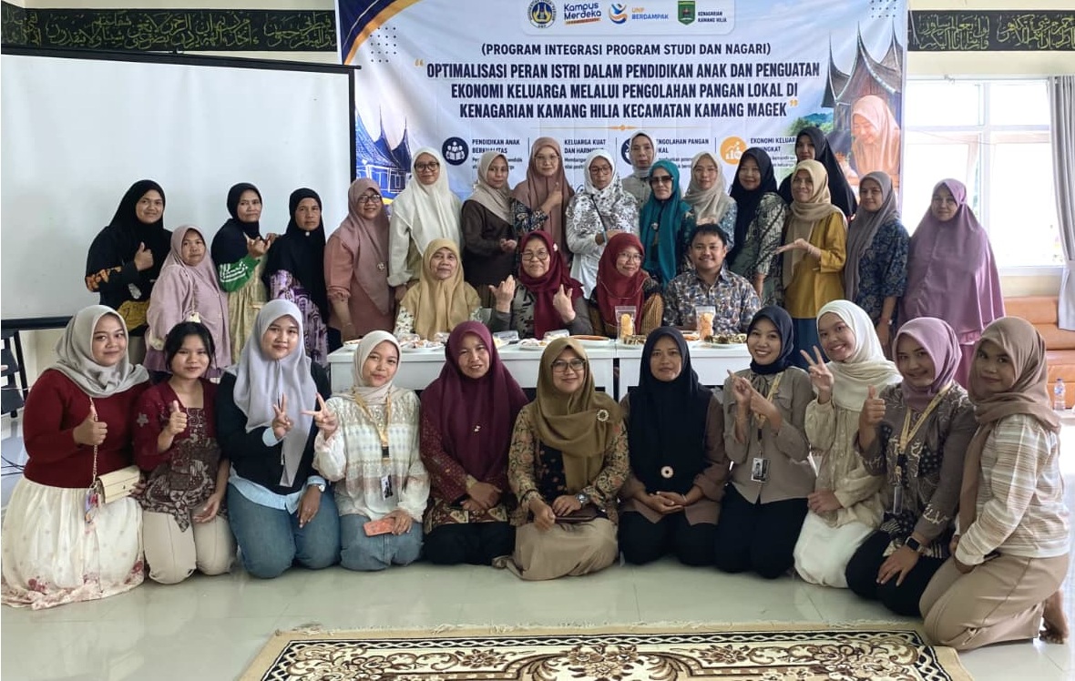 Tim UNP melalui Program Studi PNF Fakultas Ilmu Pendidikan melaksanakan Program Integrasi Program Studi dan Nagari (PIPN) di Nagari Kamang Hilia, Kamang Magek, Agam, Kamis (23/07/2026.