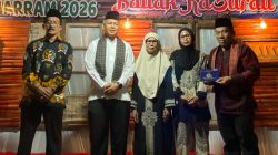 Wali Nagari Batu Taba Destriyanto, S.Sos., M.AP saat pembukaan Syiar Muharram 2026 di Nagari Batu Taba.