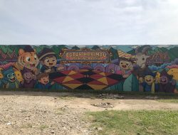 Hasil karya Mural Catur Minangkabau oleh Sekolah Alam Bukittinggi